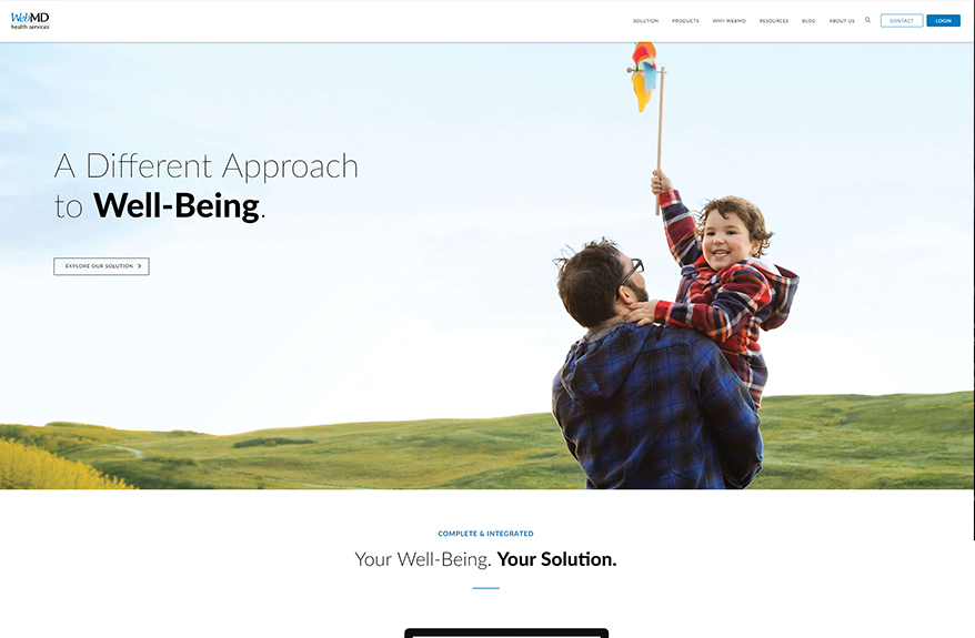 Elementor showcase gallery | A Elementor Theme website example for health company company | webmdhealthservices built with Elementor and WordPress